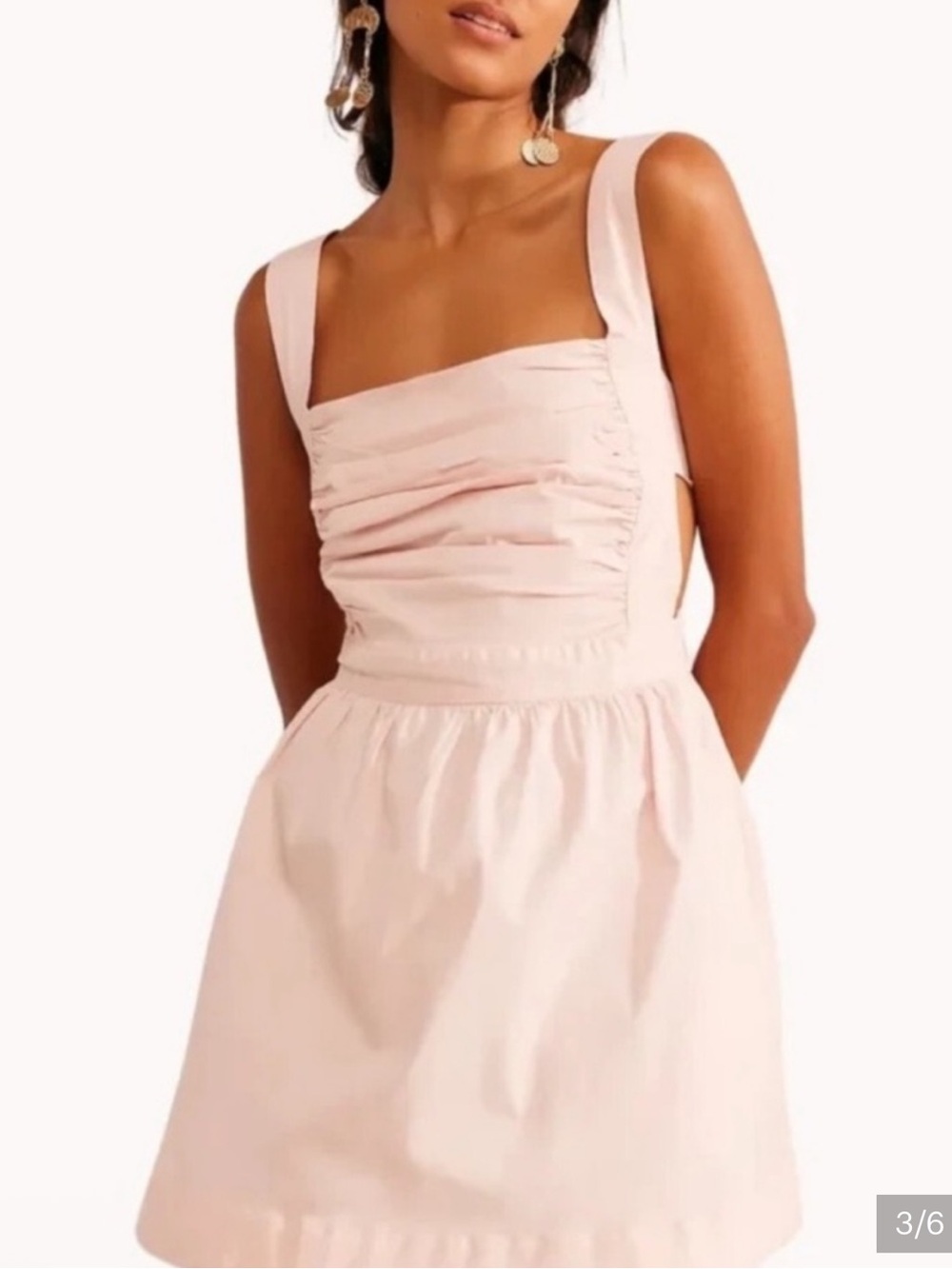 Free People Meet Me in Maui Maui Blush Pink Mini Dress